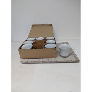 Vintage 1997 Set Of 8 Sakura Classic Gold Coffee Tea Cups in Original Box